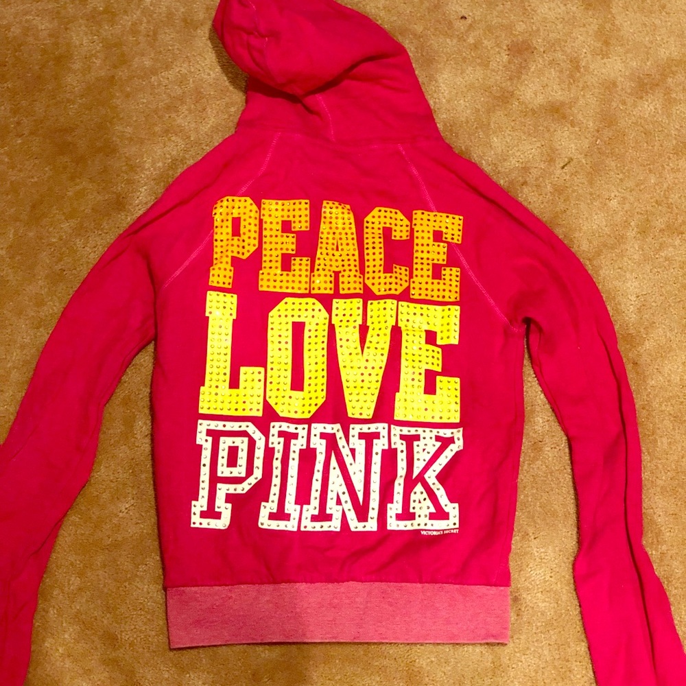 Peace LOve PINK zip up